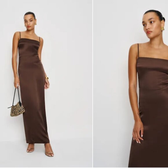 WORN ONCE Reformation Frankie Silk Dress - Picture 2 of 4